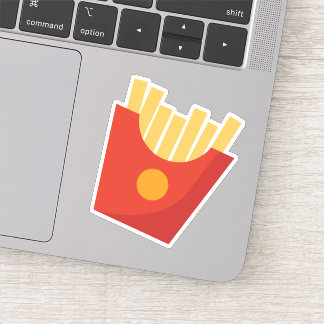 Autocollant découpé de frites de fast-food