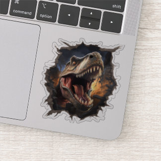 Autocollant découpé en forme de dinosaure T-Rex po