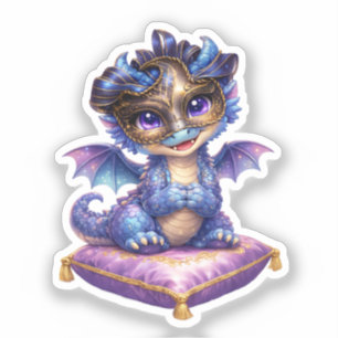 Autocollant découpé en forme de dragon masqué de m