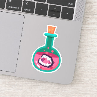 Autocollant découpé en forme de flacon de potion a