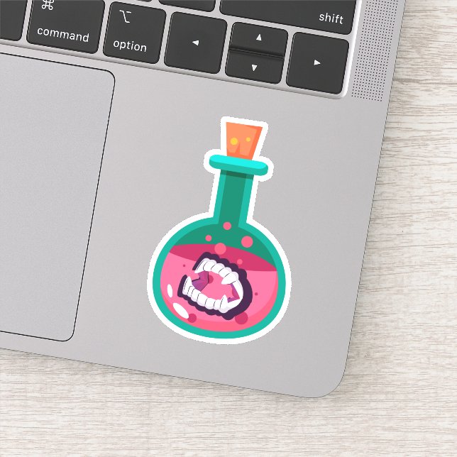 Autocollant découpé en forme de flacon de potion a (Détail)