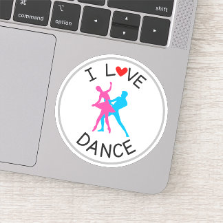 Autocollant découpé I Love Dance School