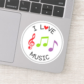 Autocollant découpé I Love Music School