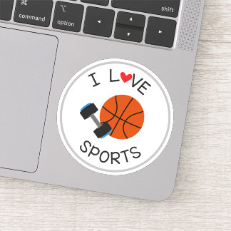 Autocollant découpé I Love Sports School