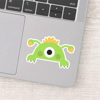 Autocollant découpé monstre de dessin animé pour e