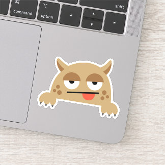 Autocollant découpé monstre de dessin animé pour e