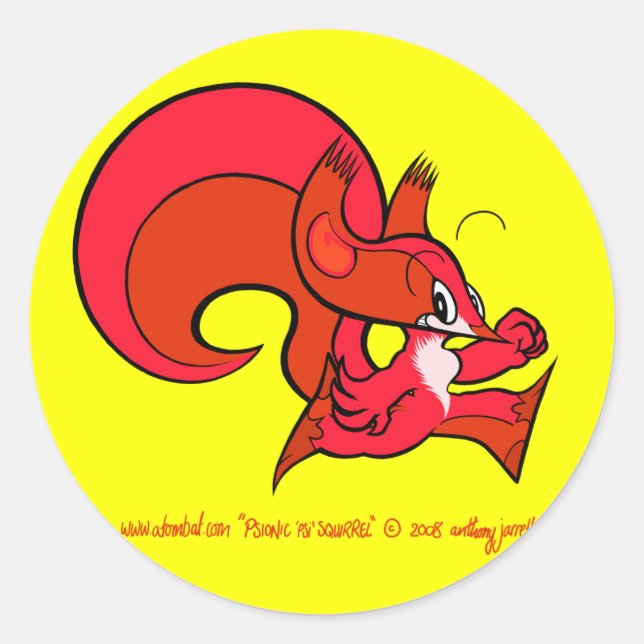 Autocollant d'écureuil Psi 1 (Devant)