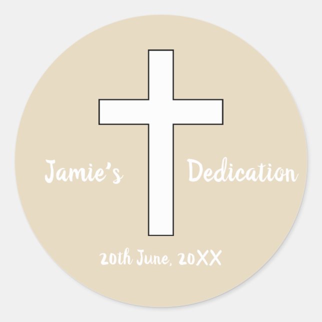 Autocollant Dedication personnalisé (Devant)