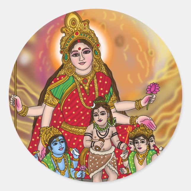 Autocollant Déesse Durga (Devant)