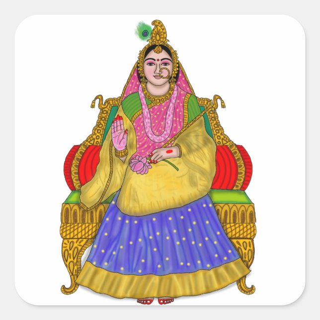 Autocollant déesse Radha (Devant)