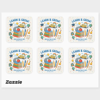 Autocollant d'élément scolaire mignon Apprendre & 