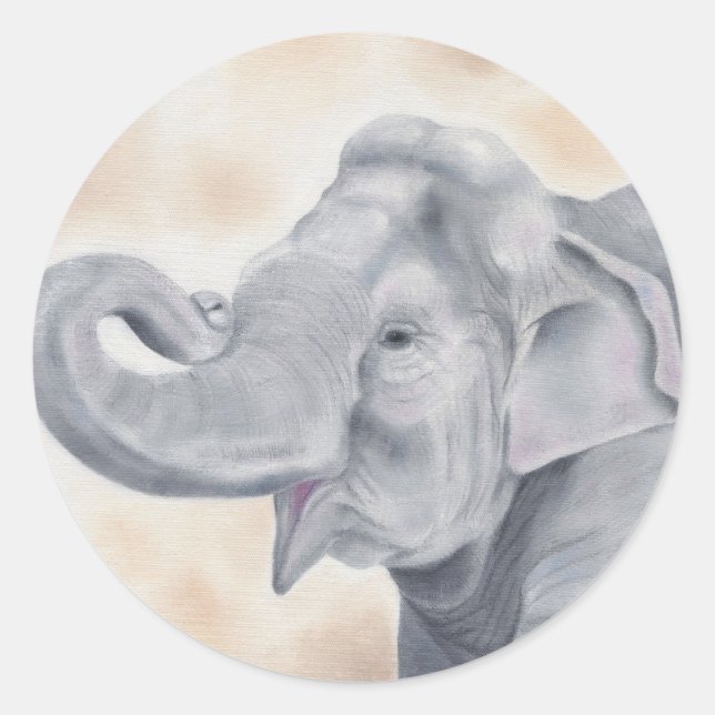 Autocollant d'éléphant asiatique (Devant)