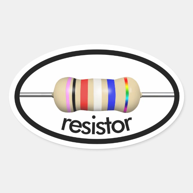autocollant d'ellipse de résistance avec texte (Devant)