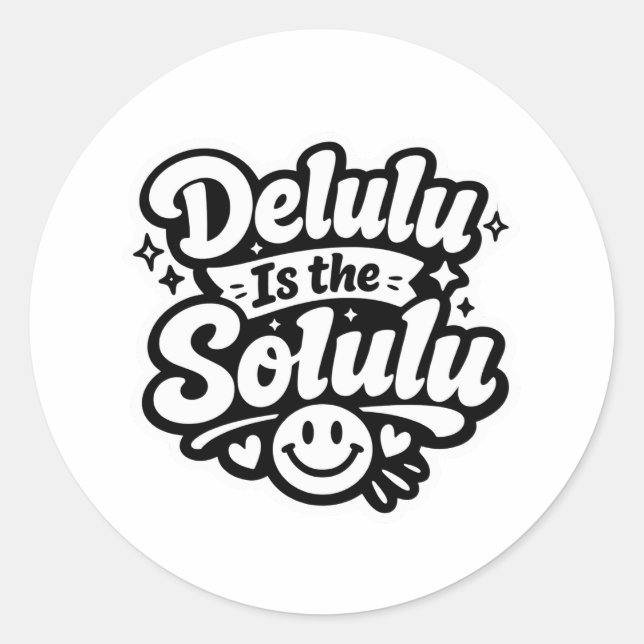 Autocollant Delulu est le Solulu (Devant)