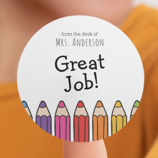 Autocollant d'encouragement Nom des enseignants (Créateur téléchargé)