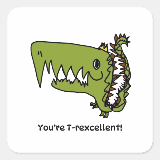 Autocollant d'encouragement pour enfants - T-rex (Devant)