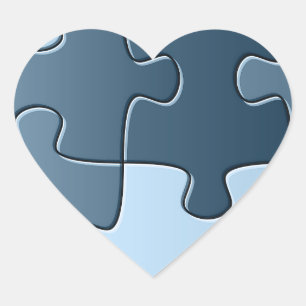 Autocollant denteux de coeur