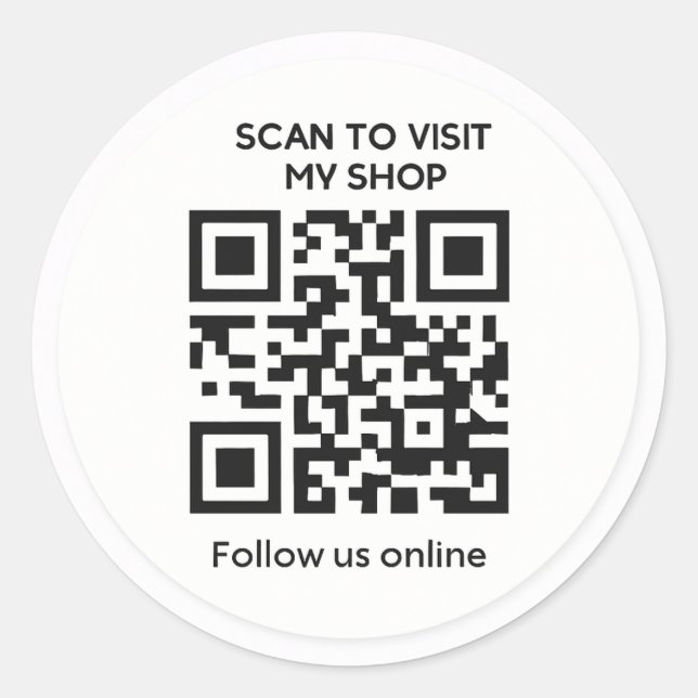 Autocollant d'entreprise QR code personnalisé mini (Devant)
