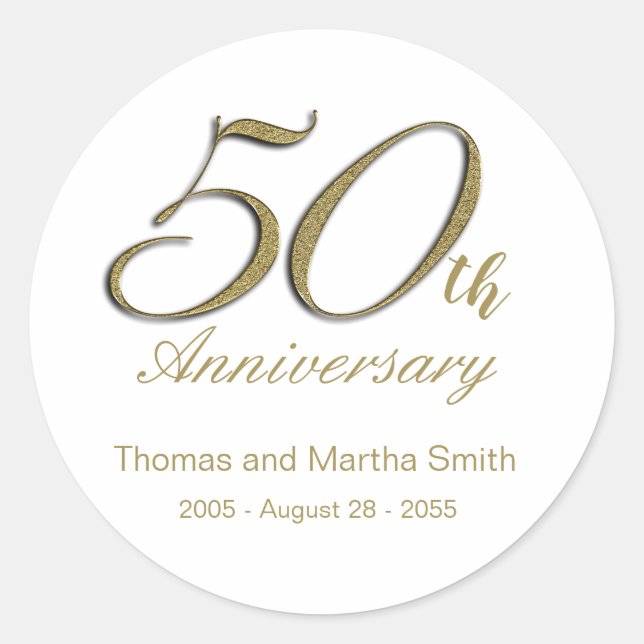 Autocollant d'enveloppe pour le 50e anniversaire  (Devant)