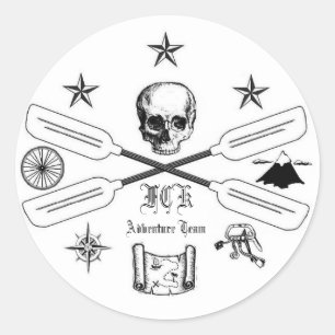 Autocollant d'équipe d'aventure de kayaks de