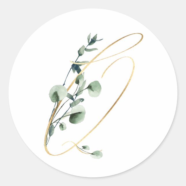 autocollant des initiales des fêtes d'hiver (Devant)