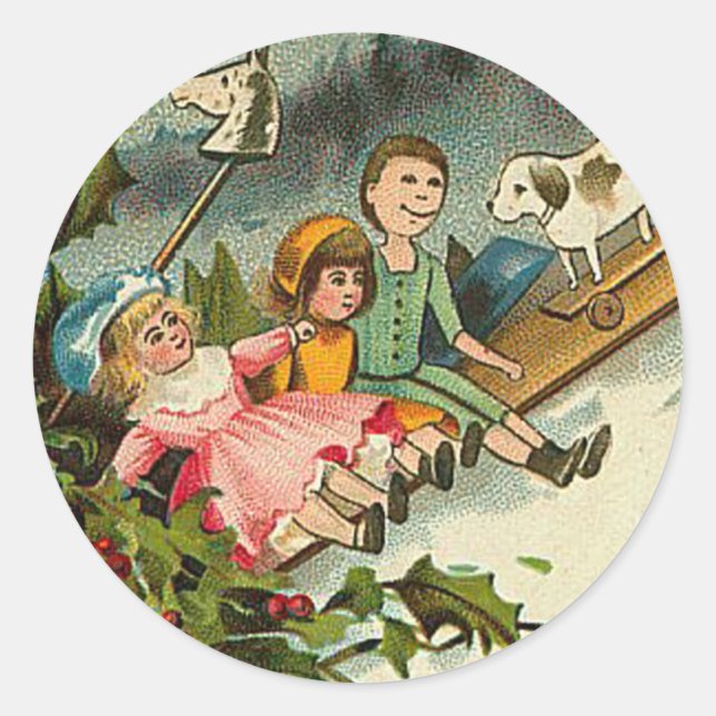 Autocollant des Jouets de Noël victoriens (Devant)