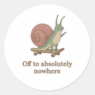 Autocollant d'escargot drôle – Autocollant d'anima