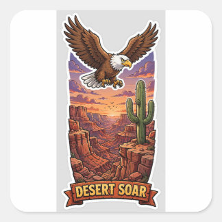 Autocollant Desert Soar — Aigle royal Canyon Red R