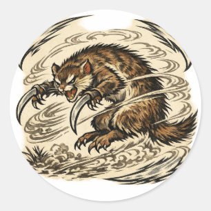 Autocollant d'esprit de Kamaitachi à la faucille d