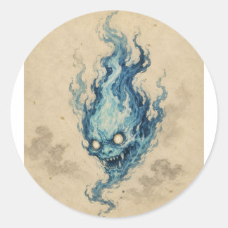Autocollant d'esprit Onibi de Flamme Dorée