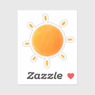 Autocollant dessin de soleil mignon