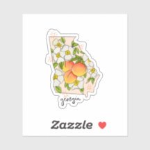 Autocollant d'État illustré de Géorgie