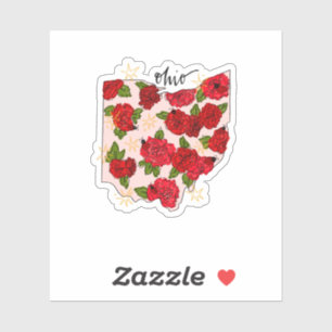 Autocollant d'État illustré de l'Ohio