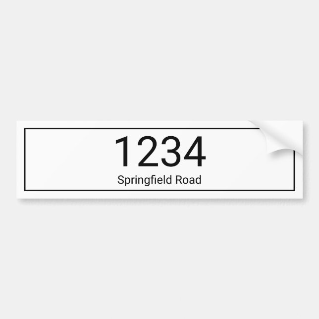 Autocollant d'étiquette d'adresse de boîte aux let (Devant)