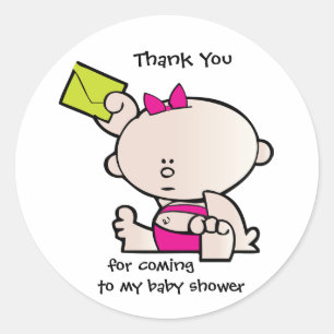 Autocollant d'étiquette de cadeau de baby shower