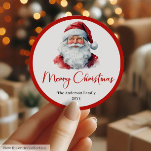 Autocollant d'étiquette de cadeau de Noël de Père