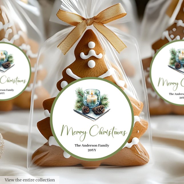 Autocollant d'étiquette de cadeau de vacances aux  (Cozy Boho Neutral Colors Holiday Gift Tag Sticker

)