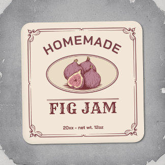 Autocollant d'étiquette de confiture de figue mais