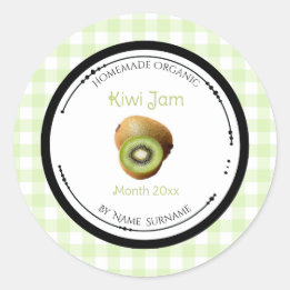 Autocollant d'étiquette de confiture de kiwi fait