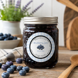 Autocollant d'étiquette de confiture de myrtille f