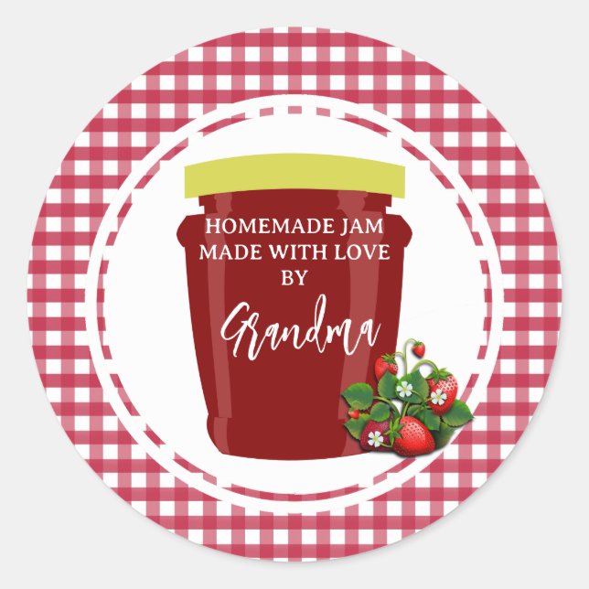 Autocollant d'étiquette de confiture maison modifi (Devant)