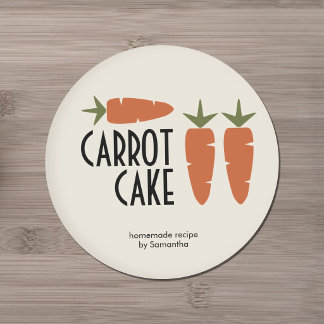 Autocollant d'étiquette de gâteau à la carotte mod