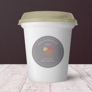 Autocollant d'étiquette de glace Kraft & Rustique