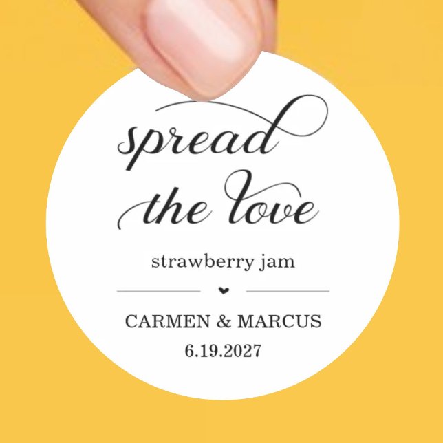 Autocollant d'étiquette de jam Spread the Love / H (Créateur téléchargé)