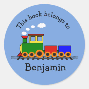 Autocollant d'étiquette de livre Petit Train
