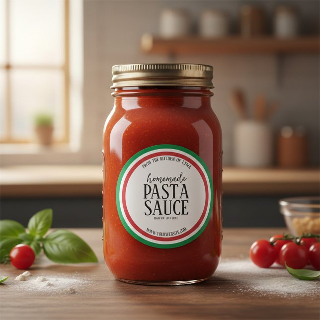 Autocollant d'étiquette de sauce pour pâtes maison (Créateur téléchargé)