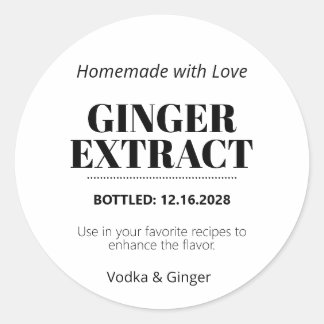 Autocollant d'étiquette moderne d'extrait de ginge