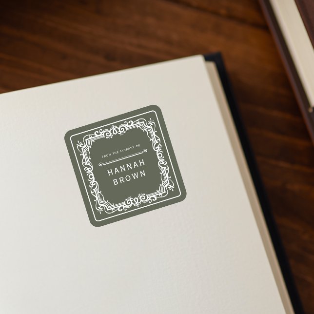 Autocollant d'ex-libris élégant (Créateur téléchargé)