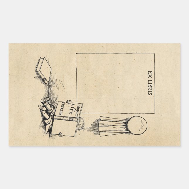 Autocollant d'ex-libris Large Buster Brown (Devant)