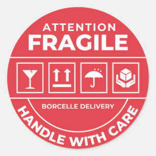 Autocollant d'expédition fragile - Manipuler avec